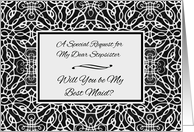Stepsister Best Maid Invitation with Elegant Art Nouveau Design card
