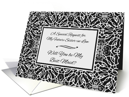 Future Sister-in-Law Best Maid Invitation with Art Nouveau Design card