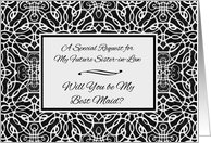 Future Sister-in-Law Best Maid Invitation with Art Nouveau Design card