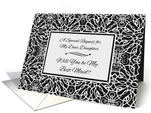Daughter Best Maid Invitation with Art Nouveau Design card (1018697)
