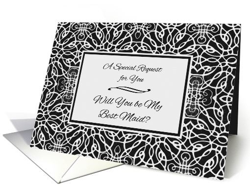 General Best Maid Invitation with Art Nouveau Design card (1018715)