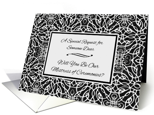 Mistress of Ceremonies Invitation, Art Nouveau Design card (1019923)