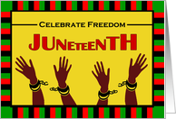 Juneteenth with Shackles Broken Illustration card