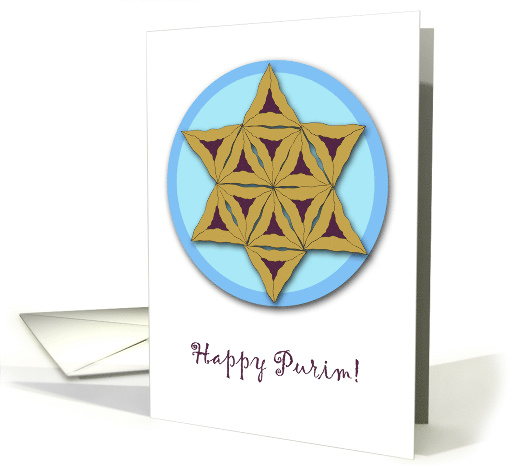 Happy Purim with Prune Hamantaschen Cookies card (1027793)