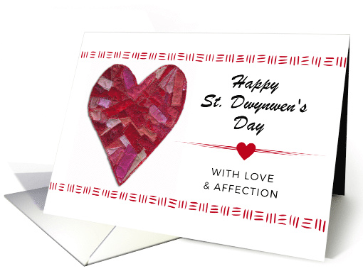 Happy St Dwynwen's Day Discover Love with Patchwork Heart card