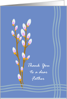 Sympathy Thank You for Father Priest with Spring Catkins card