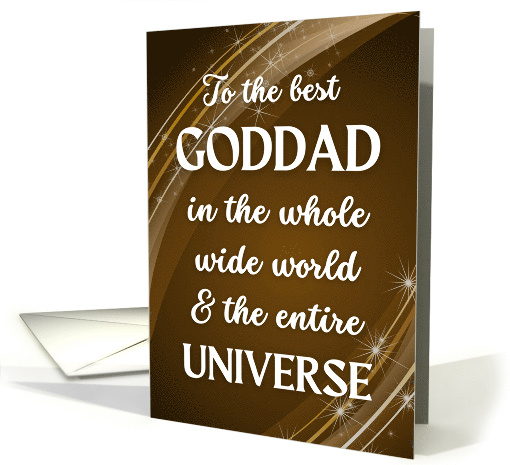 For Godfather Goddad Fathers Day with Stellar Universe Theme card