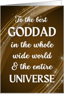 For Godfather Goddad Fathers Day with Stellar Universe Theme card