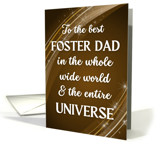 For Foster Dad Fathers Day with Stars and Swirls in... (1049565)