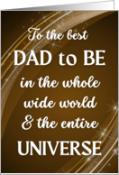 For Dad to Be Fathers Day with Stars and Swirls in Brown and Tan card