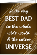 For Best Dad from Daughter for Fathers Day with Stars and Swirls card