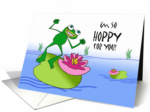 Congratulations, Happy and Hoppy Frog on Lily Pad card (1066105)