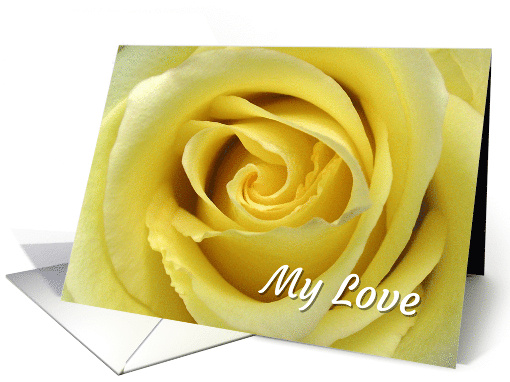 Girlfriend Love and Romance with Lemon Yellow Rose card (1106090)