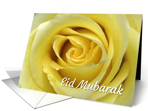 Eid Mubarak Blessings Eid al Fitr with Yellow Rose card (1112962)