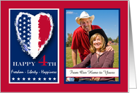Add Your Picture, 4th of July Photo Card, From Our Home to Yours card