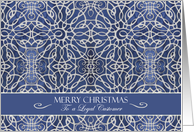Christmas for Customer from Business with Filigree Snowflakes card