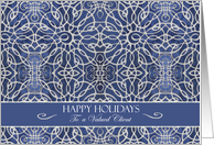 Happy Holidays for Client from Business with Filigree Snowflakes card
