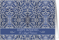 Happy Holidays for Customer from Business with Snowflakes card