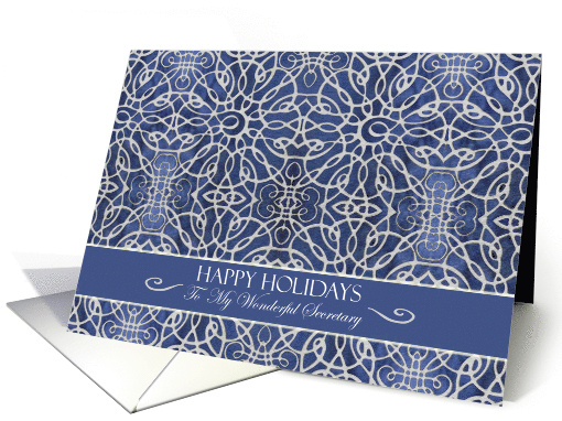 Happy Holidays for Secretary from Business with Snowflakes card