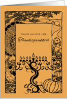 Thanksgivukkah Invitation with Thanksgiving and Hanukkah Theme card