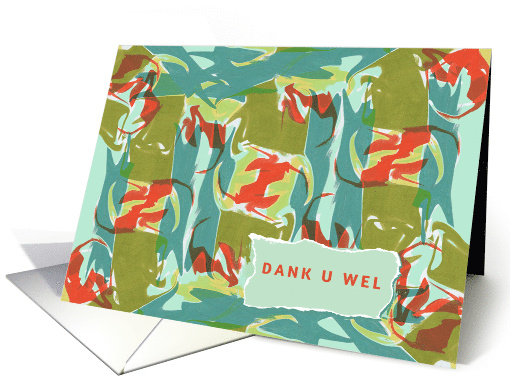 Dutch Thank You Dank u wel with Abstract Design card (1164750)