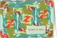 Dutch Thank You Dank u wel with Abstract Design card