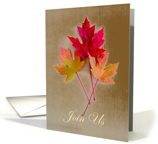 Fall / Autumn Party Invitation, Autumn Leaves card (1181330)