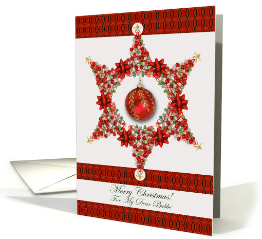 Christmas for Bubbe with Festive Star Made from Ornaments card