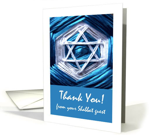 Thank You for Shabbat Hospitality with Star of David Design card