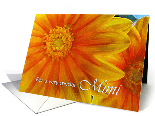 Birthday Poem for Mimi with Treasure Flowers Painting card (1239102)
