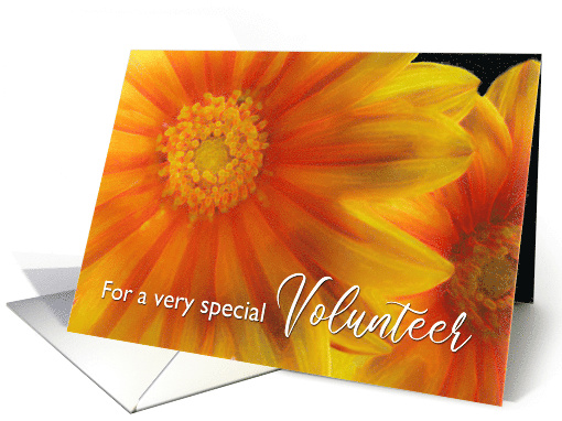 For Volunteer Birthday Poem with Gazania Flowers Painting card