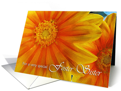 Birthday Poem for Foster Sister with Gazania Flower... (1247032)