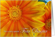Birthday Poem for Foster Daughter with Gazania Flower Painting card