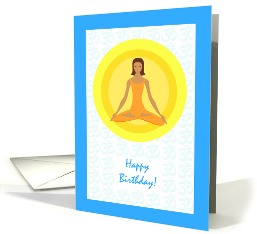 For Mom Birthday with Meditation Yoga Pose and Sun card (1259530)