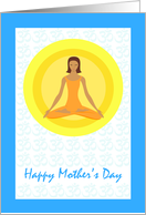 For Wife from Husband Mothers Day with Meditation Yoga Pose card