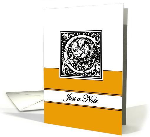 Monogram Letter C Any Occasion Blank in Arts and Crafts Style card