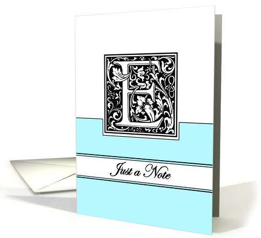 Monogram Letter E Any Occasion Blank in Arts and Crafts Style card