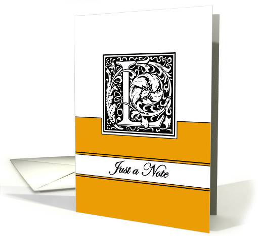 Monogram Letter L Any Occasion Blank in Arts and Crafts Style card