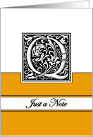 Monogram Letter Q Any Occasion Blank in Arts and Crafts Style card