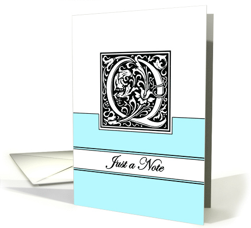 Monogram Letter Q Any Occasion Blank in Arts and Crafts Style card