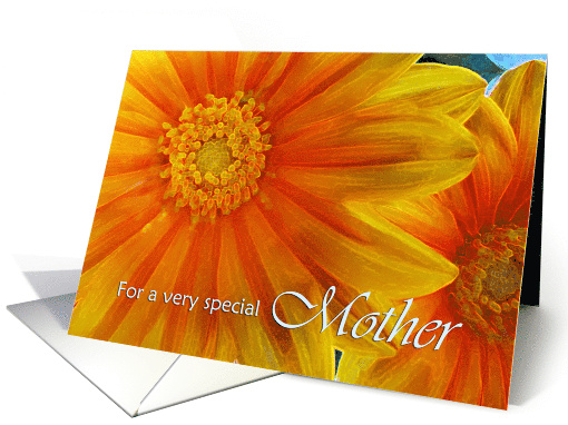 Mother's Day for Mother from Daughter with Gazania Flowers card