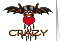 Adult Halloween, Batshit Crazy for You, Heart and Guano card