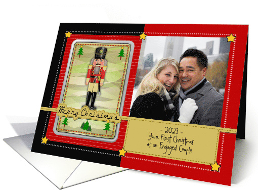 First Christmas as Engaged Couple Custom Photo and Text card (1295646)
