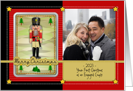 First Christmas as Engaged Couple Custom Photo and Text card