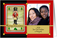 First Christmas as Lesbian Newlywed Couple with Custom Photo card