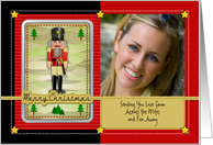 Christmas Across the Miles Custom Photo and Text with Nutcracker card