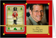 Christmas for Boss Custom Photo and Text with Nutcracker card