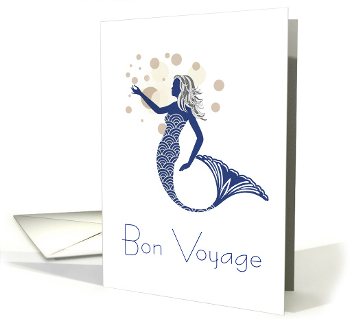 Bon Voyage in Art Nouveau Style, Classic Mermaid card (1300352)