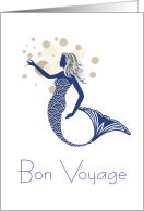 Bon Voyage in Art Nouveau Style, Classic Mermaid card