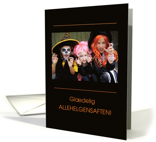 Danish Halloween, Allehelgensaften, Costumed Children card (1302418)